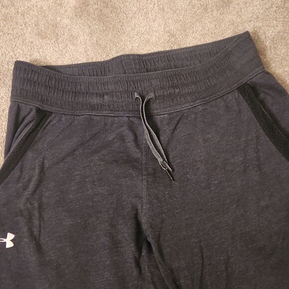 Under Armour Women's Loose-Fit Gray & Black Jogger Leggings Size M - Picture 3 of 8